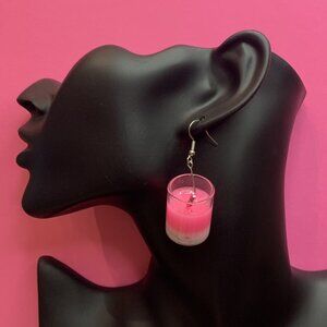 Milk Shake Earrings, Drink Earring, Funny Food Earring, Gift Idea, Silly Earring
